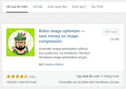 Hướng dẫn nén ảnh bằng plugin Robin Image Optimizer